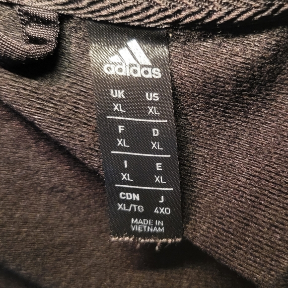 Adidas Mens Iconic Black 3 White Stripes Warm Up Track Jacket Size XL Athletic - Picture 7 of 13